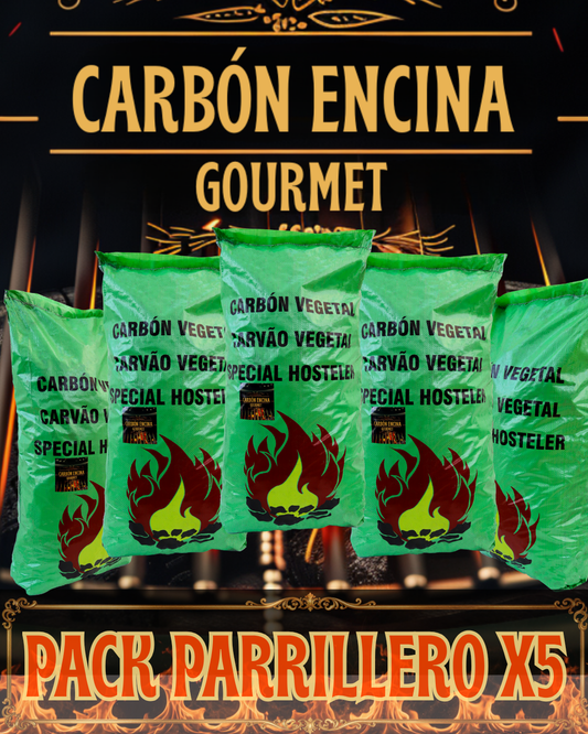 ✪ Carbón Encina GOURMET 15Kg x5 – PACK PARRILLERO | Envío gratis 24h/48hr ✪