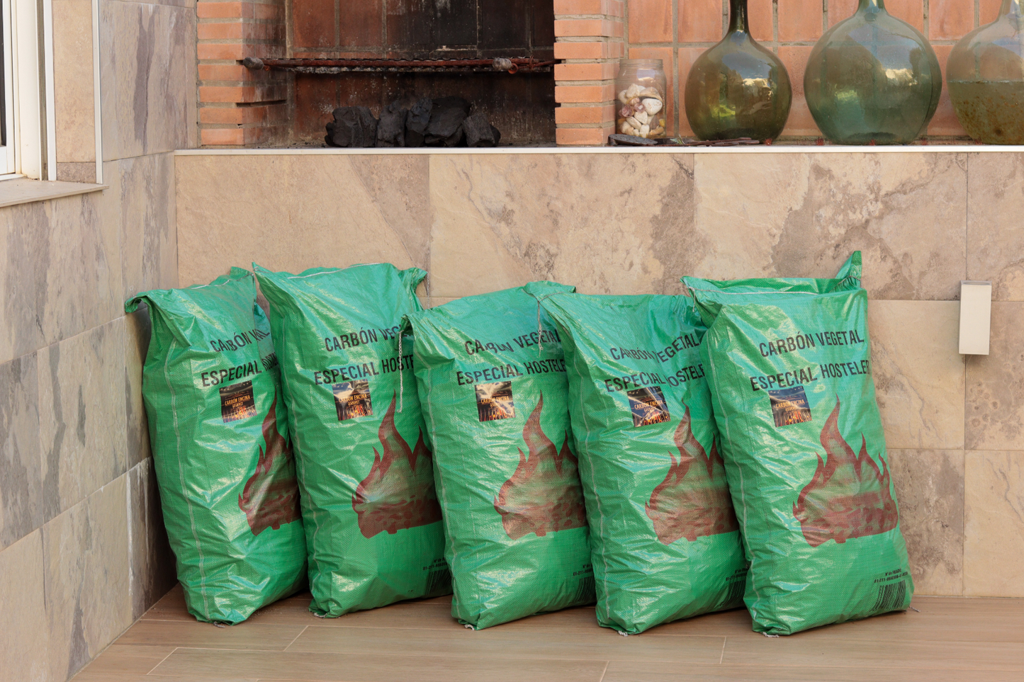 ✪ Carbón Encina GOURMET 15Kg x5 – PACK PARRILLERO | Envío gratis 24h/48hr ✪